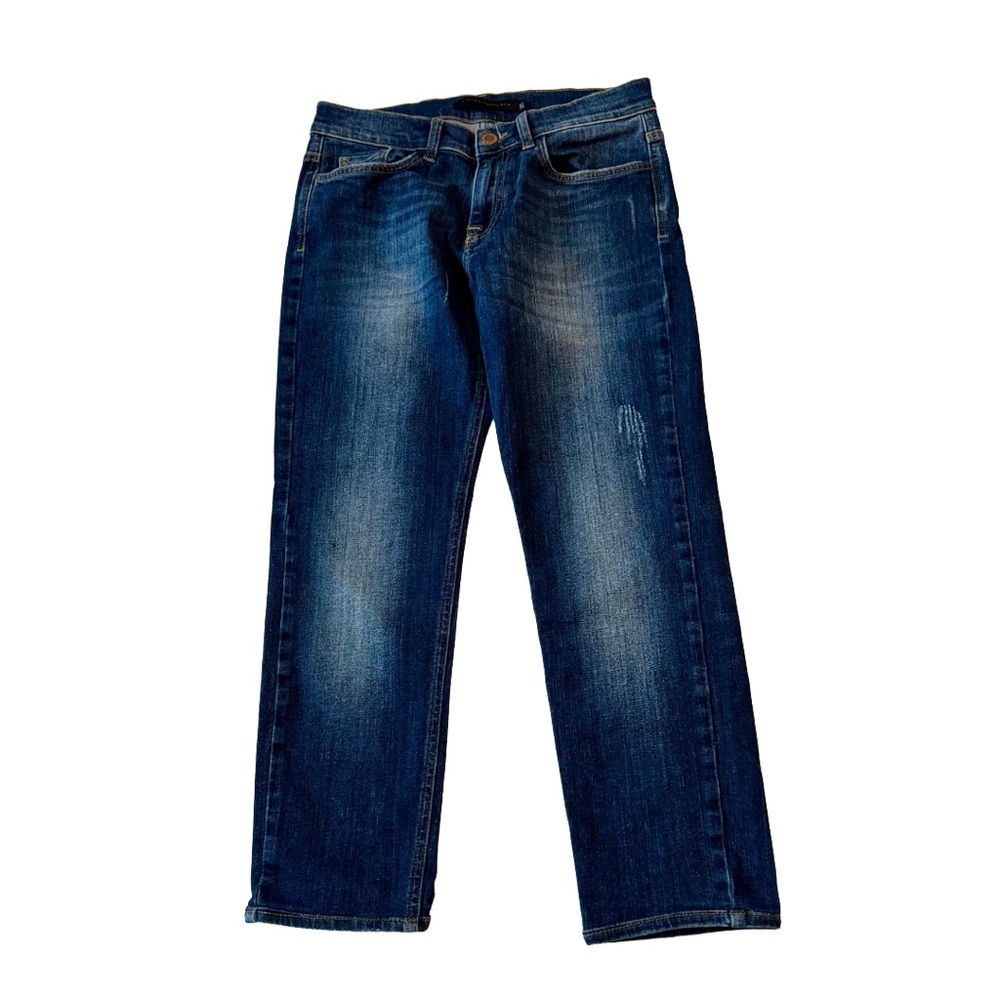 Victoria Beckham Womens Dark Wash Straight Leg Jeans size 25 Luxury Denim